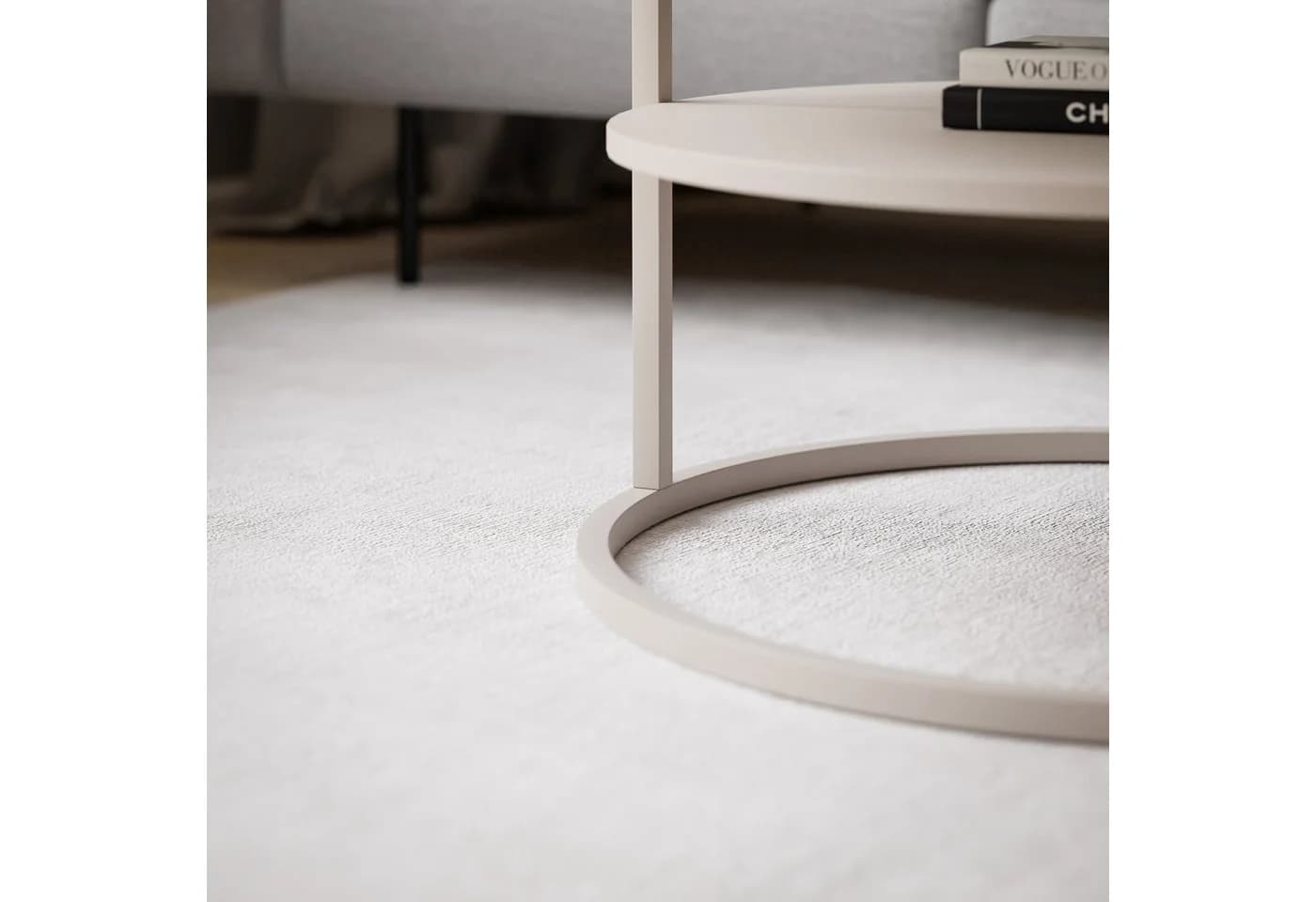 Lookway Couchtisch CIRI SLIM MATT Kaschmir mit Ablage - Bild 5