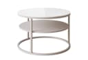 Lookway CIRI SLIM GLASS Couchtisch mit Ablage Glas Weiß Bild 2
