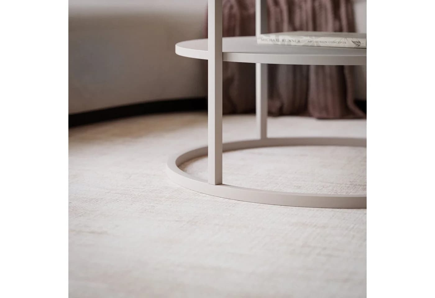Lookway CIRI SLIM GLASS Couchtisch mit Ablage Glas Weiß - Bild 5