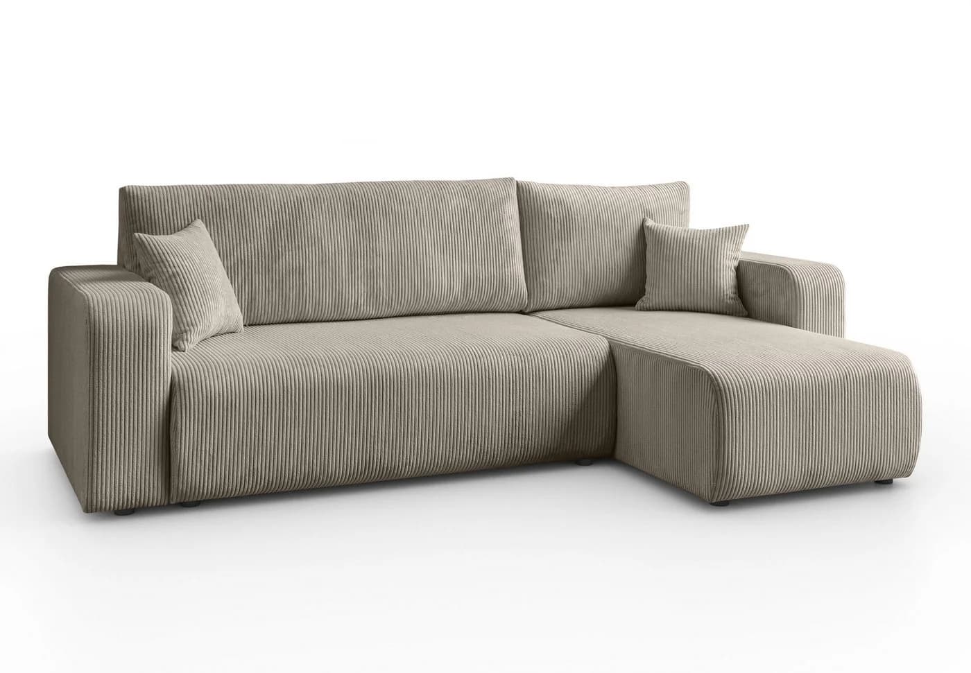 Lookway Ecksofa PRESTIGE L-Form Couch mit Bettfunktion und Bettkasten Beige - Bild 3