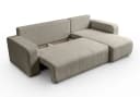 Lookway Ecksofa PRESTIGE L-Form Couch mit Bettfunktion und Bettkasten Beige Bild 5