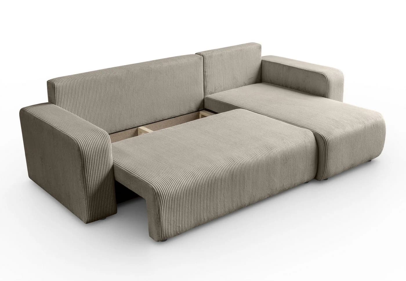 Lookway Ecksofa PRESTIGE L-Form Couch mit Bettfunktion und Bettkasten Beige - Bild 5