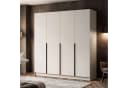 Lookway Kleiderschrank AUREL 4D Beige Vierflügel mit Spiegel Bild 1