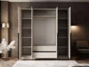 Lookway Kleiderschrank AUREL 4D Beige Vierflügel mit Spiegel Bild 4
