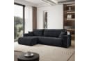 Lookway Ecksofa CLOUD Schwarz mit Schlaffunktion und Bettkasten Bild 1