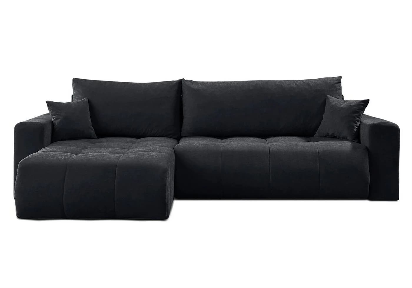 Lookway Ecksofa CLOUD Schwarz mit Schlaffunktion und Bettkasten - Bild 3