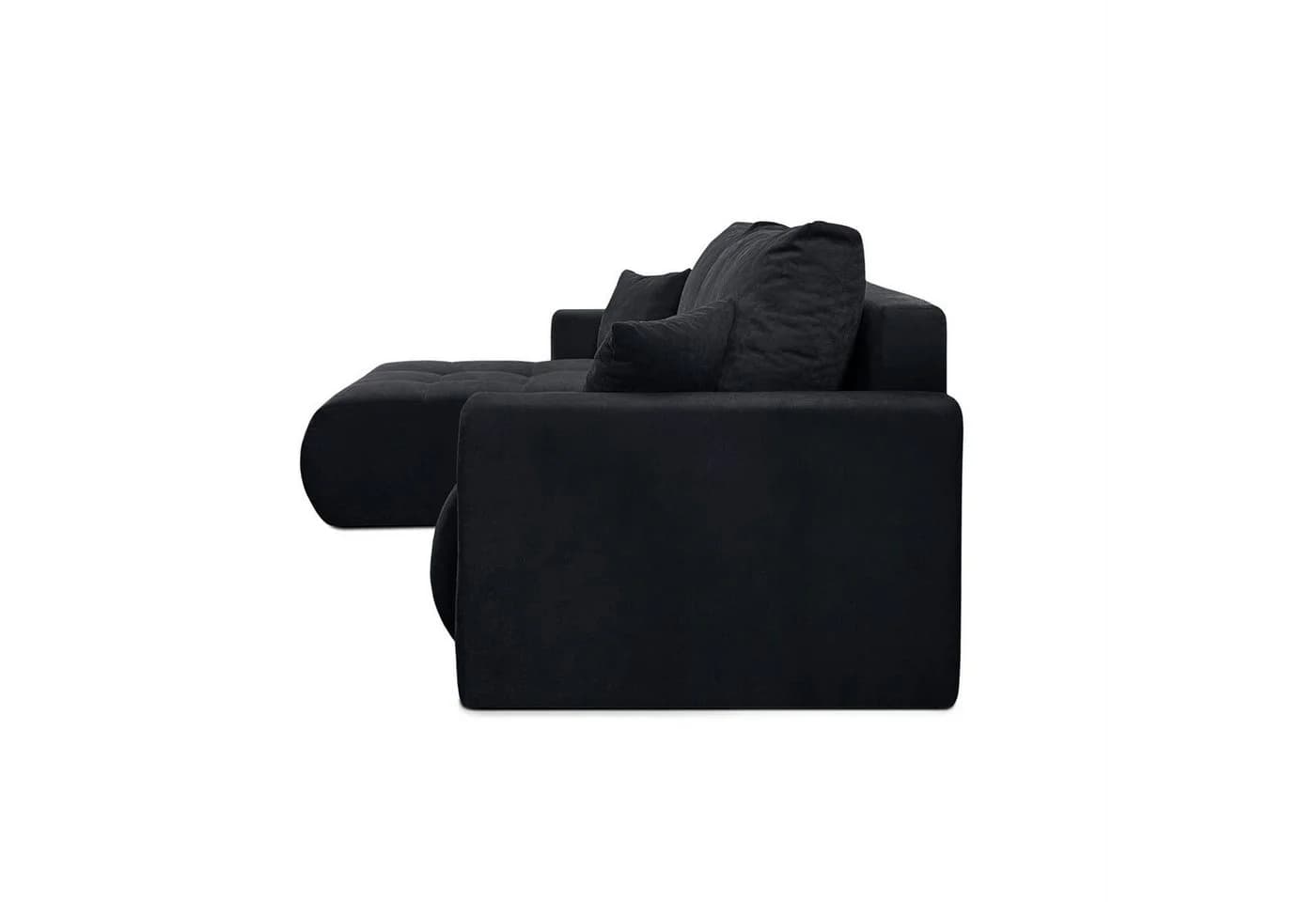 Lookway Ecksofa CLOUD Schwarz mit Schlaffunktion und Bettkasten - Bild 4