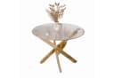 Lookway Couchtisch BEIRA Glasplatte 60cm Modern Gold Silber Schwarz Bild 2