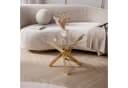 Lookway Couchtisch BEIRA Glasplatte 60cm Modern Gold Silber Schwarz Bild 3
