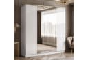 Lookway Kleiderschrank AURORA 4D Hochglanz Weiß mit Spiegel Bild 1