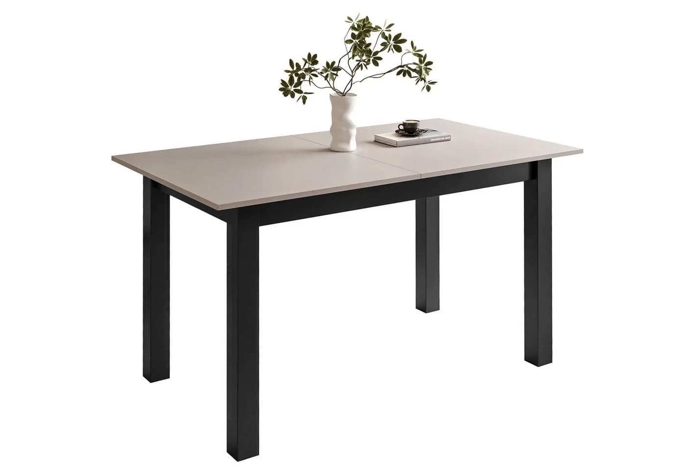 Lookway ARTON Ausklappbarer Tisch Beige/Schwarz 140-195 cm - Bild 2