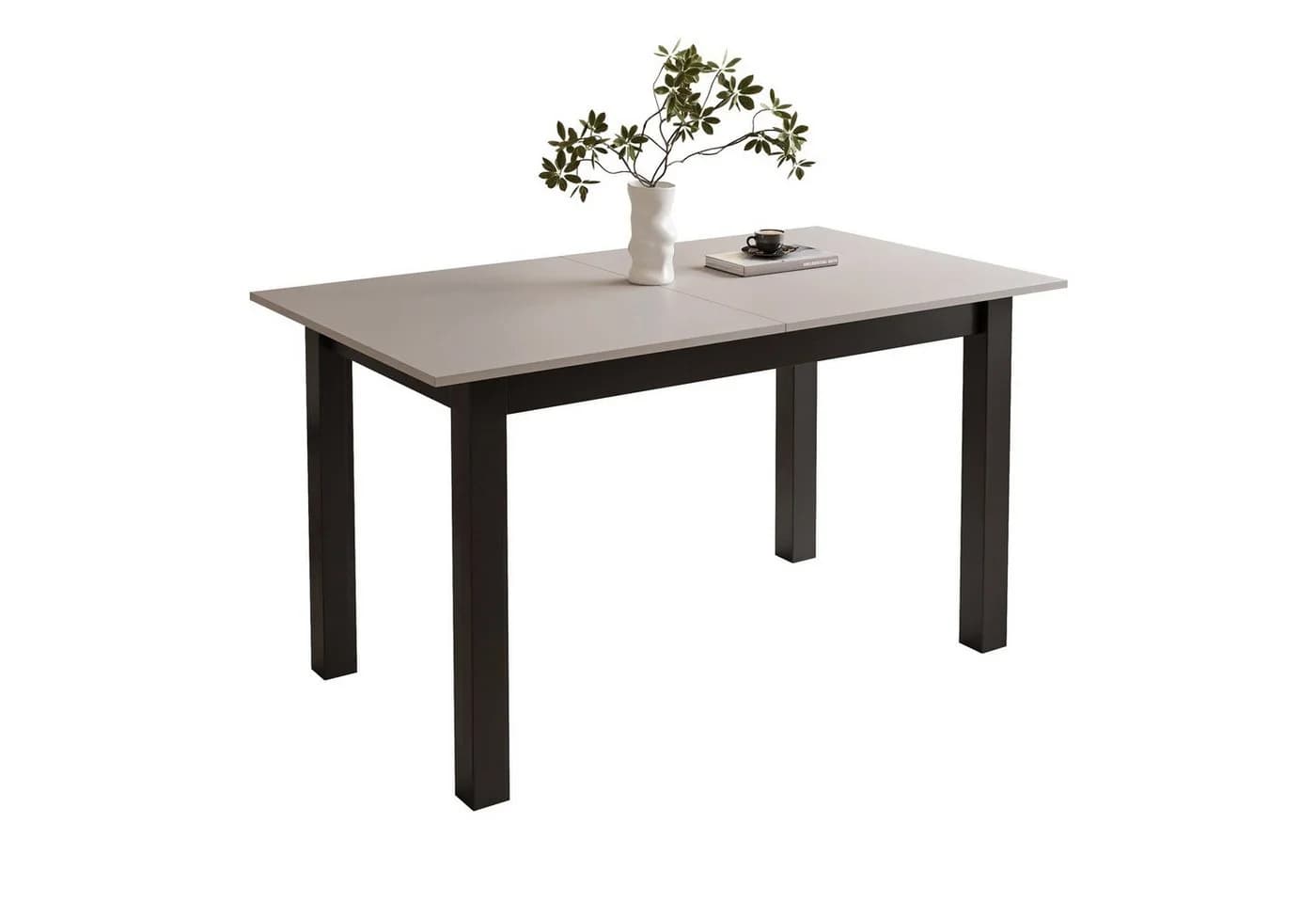 Lookway ARTON Ausklappbarer Tisch Beige/Schwarz 140-195 cm - Bild 5