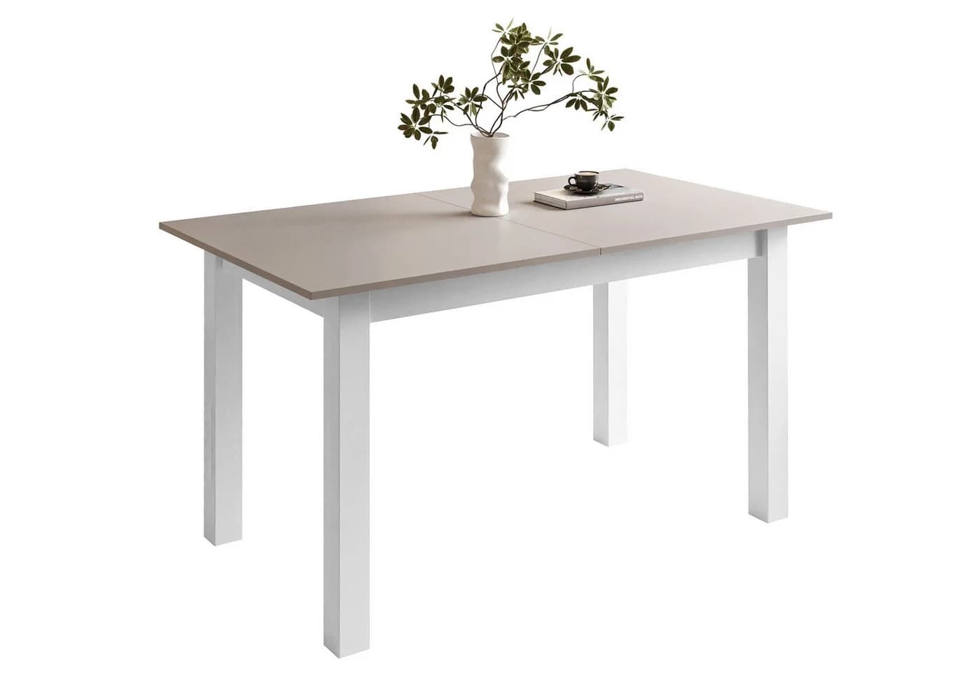 Lookway ARTON Ausklappbarer Esstisch Weiß/Beige 140-195 cm - Bild 2