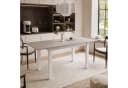 Lookway ARTON Ausklappbarer Esstisch Weiß/Beige 140-195 cm Bild 3