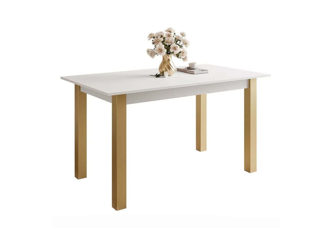 Lookway Esstisch ARTON GOLD Ausziehbar Weiß Gold - Bild 5