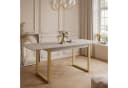 Lookway Esstisch ARTON GOLD II Ausklappbar 140-195 cm Beige/Gold Bild 3