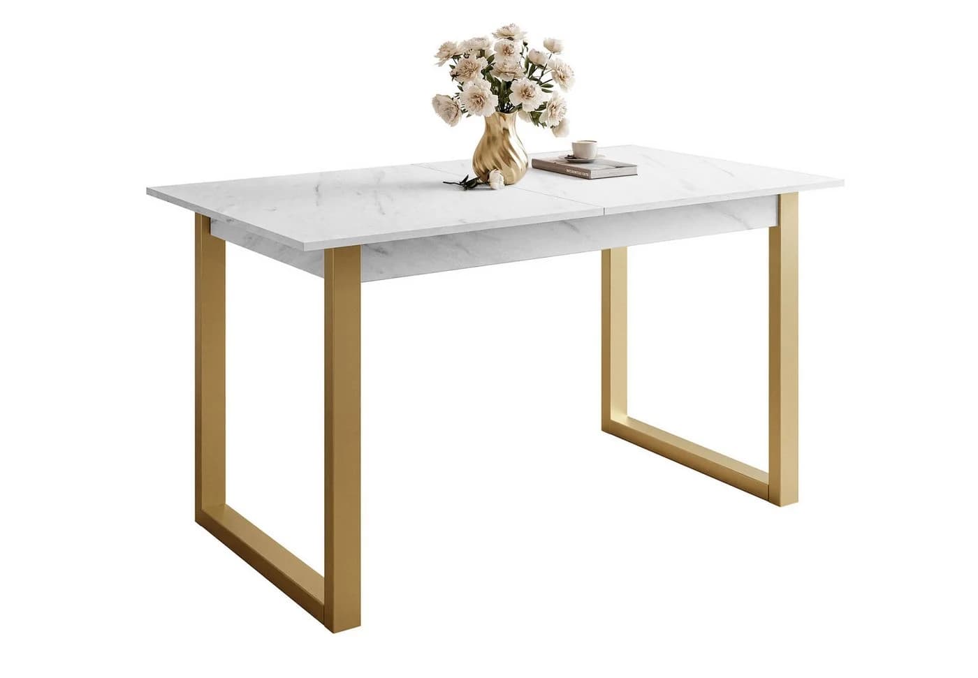 Lookway Esstisch ARTON GOLD II Ausklappbar 140-195 cm Gold - Bild 2
