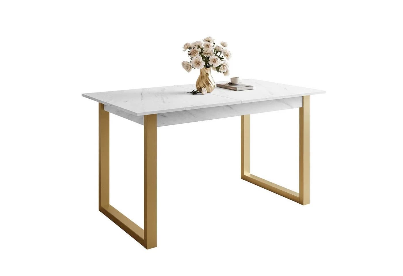 Lookway Esstisch ARTON GOLD II Ausklappbar 140-195 cm Gold - Bild 5