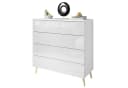 Lookway Kommode AURA 4S Weiß Hochglanz mit LED und Push-to-Open Bild 2