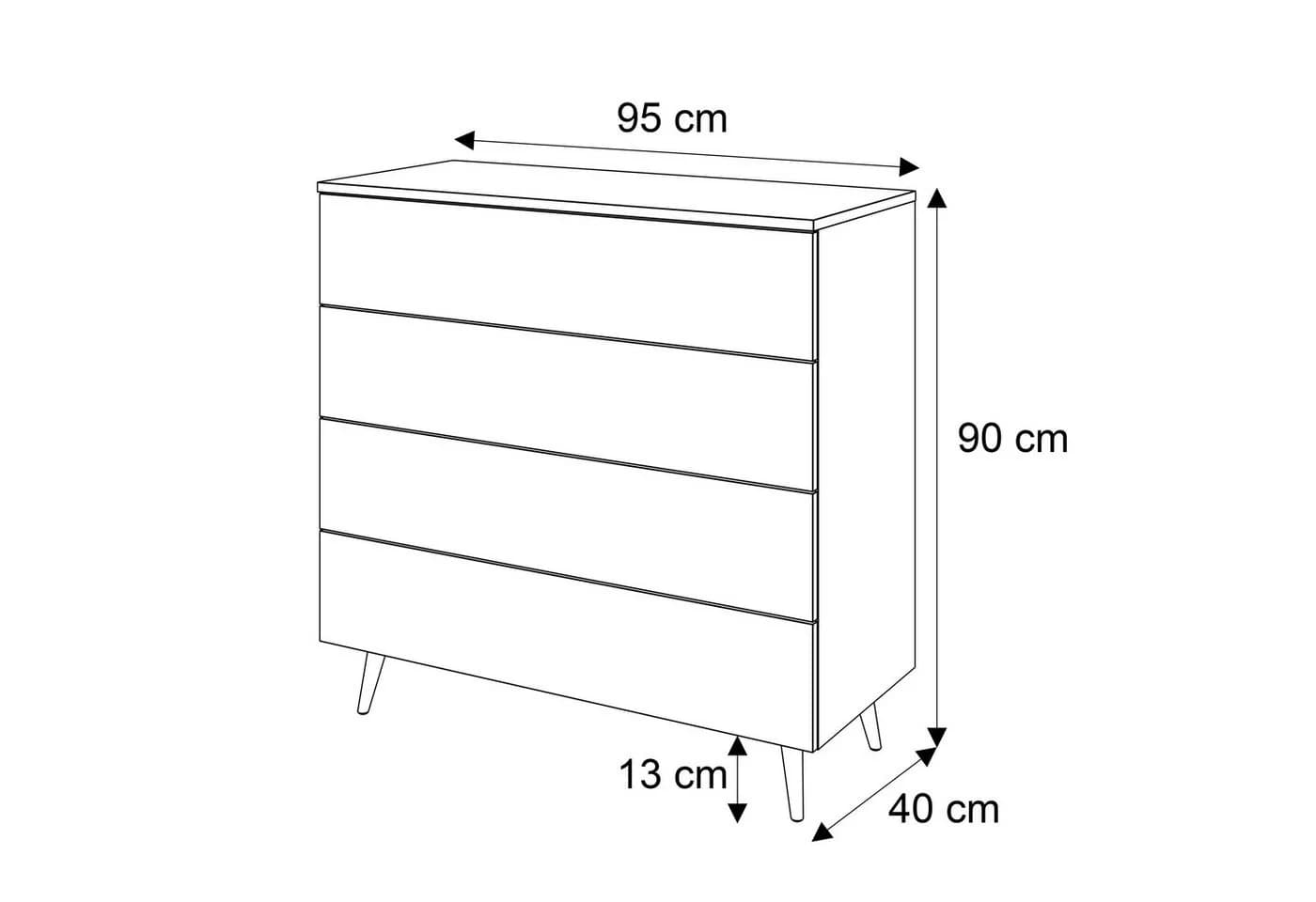 Lookway Kommode AURA 4S Weiß Hochglanz mit LED und Push-to-Open - Bild 5