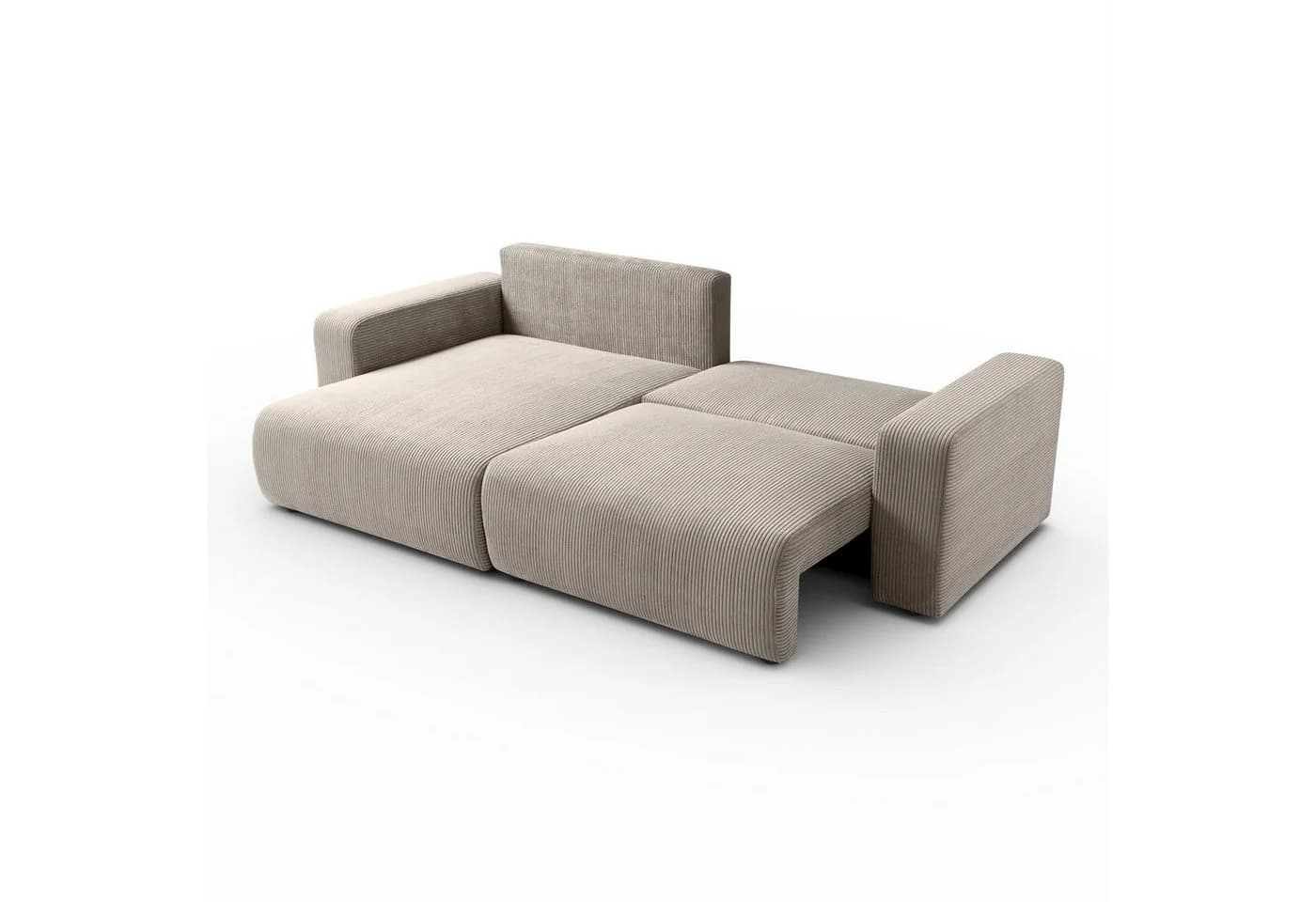 Lookway Ecksofa OPERA L-Form mit Schlaffunktion und Bettkasten Beige - Bild 4