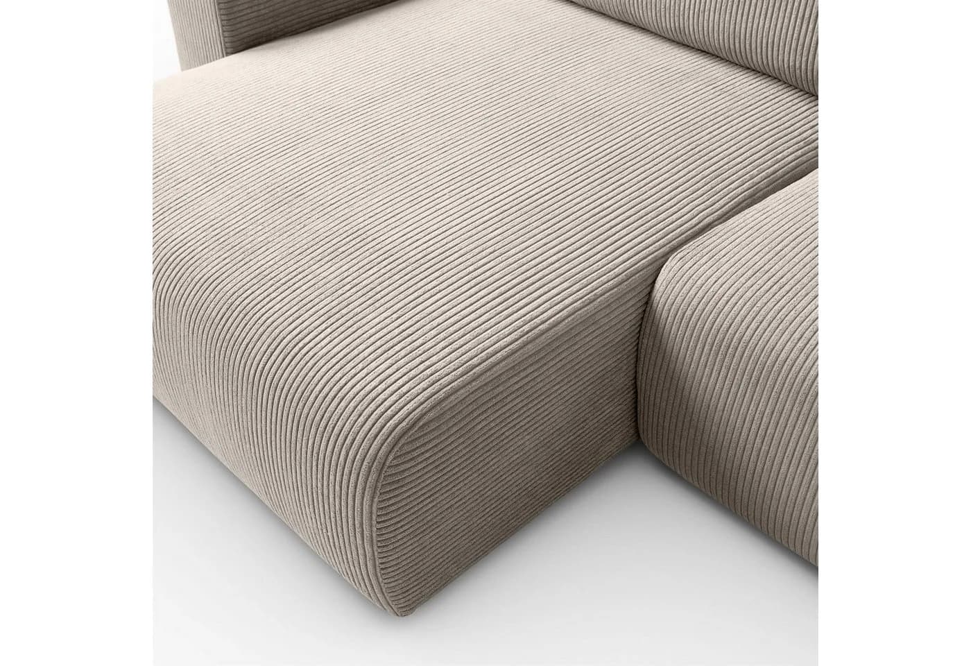 Lookway Ecksofa OPERA L-Form mit Schlaffunktion und Bettkasten Beige - Bild 5