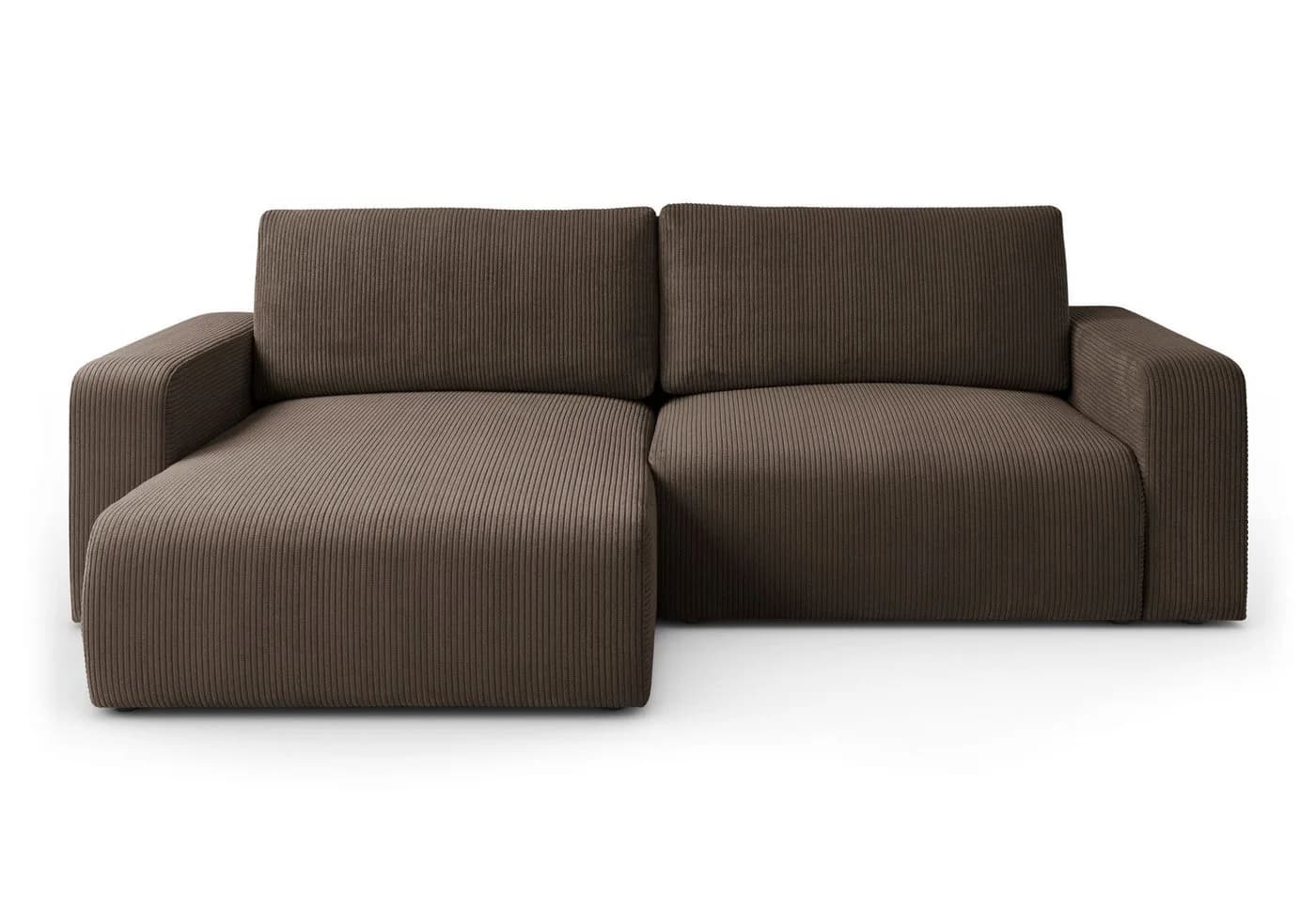 Lookway Ecksofa OPERA L-Form mit Bettfunktion und Bettkasten Braun Cord - Bild 2