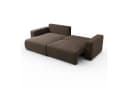 Lookway Ecksofa OPERA L-Form mit Bettfunktion und Bettkasten Braun Cord Bild 4