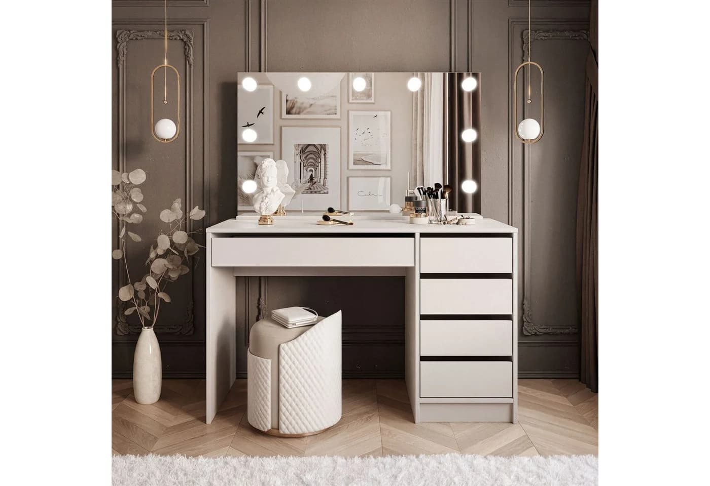 Lookway Schminktisch MADA ELITE KASCHMIR mit LED Spiegel - Bild 3
