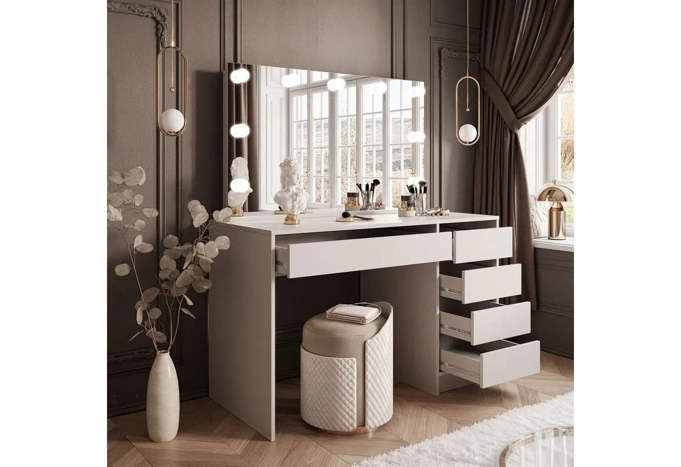 Lookway Schminktisch MADA ELITE KASCHMIR mit LED Spiegel - Bild 4