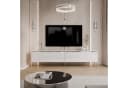 Lookway TV-Schrank AURORA SILVER Weiß Silber Hochglanz LED Bild 1
