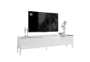 Lookway TV-Schrank AURORA SILVER Weiß Silber Hochglanz LED Bild 2