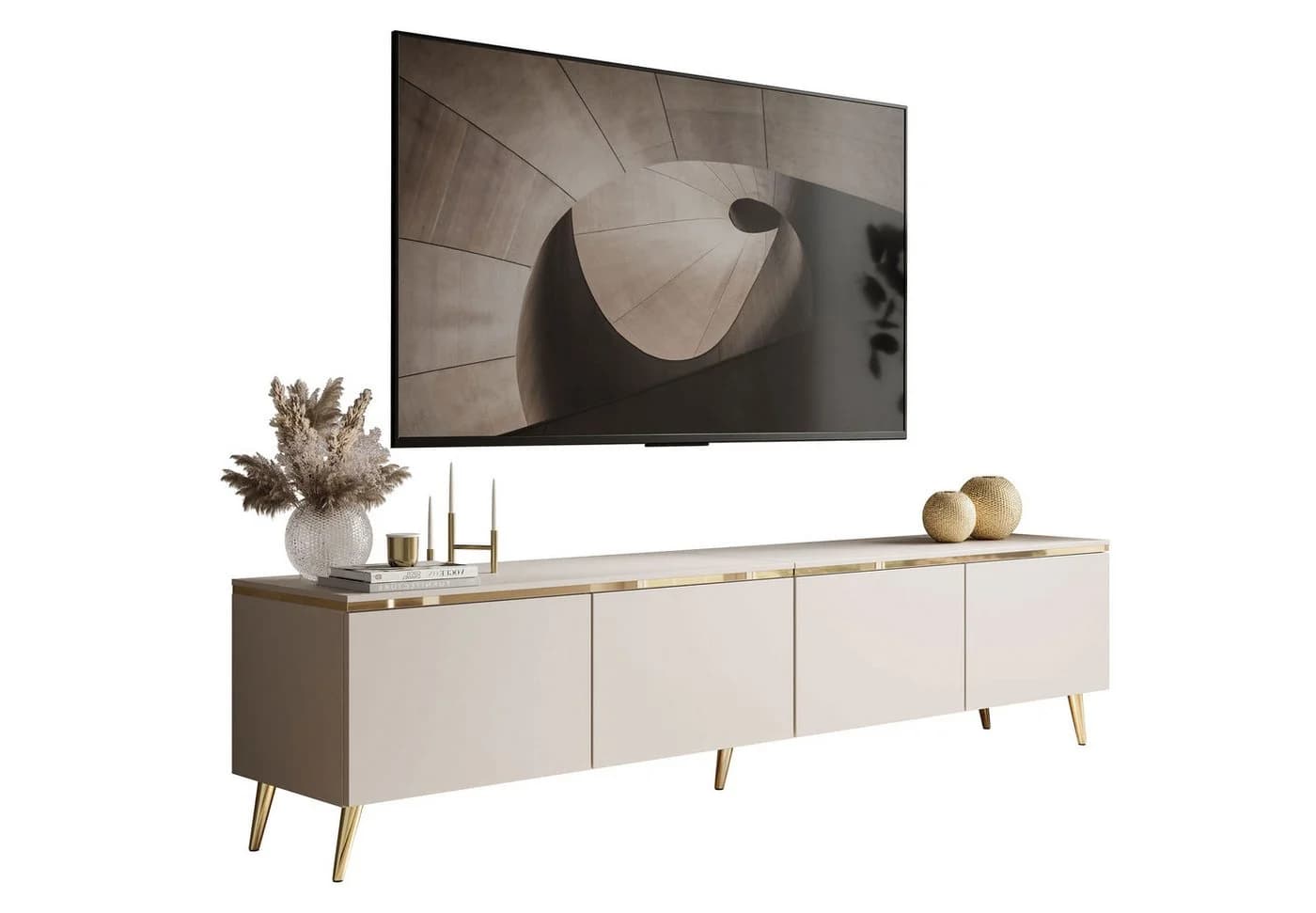 Lookway TV-Schrank CELINE Kaschmir Gold LED - Bild 2
