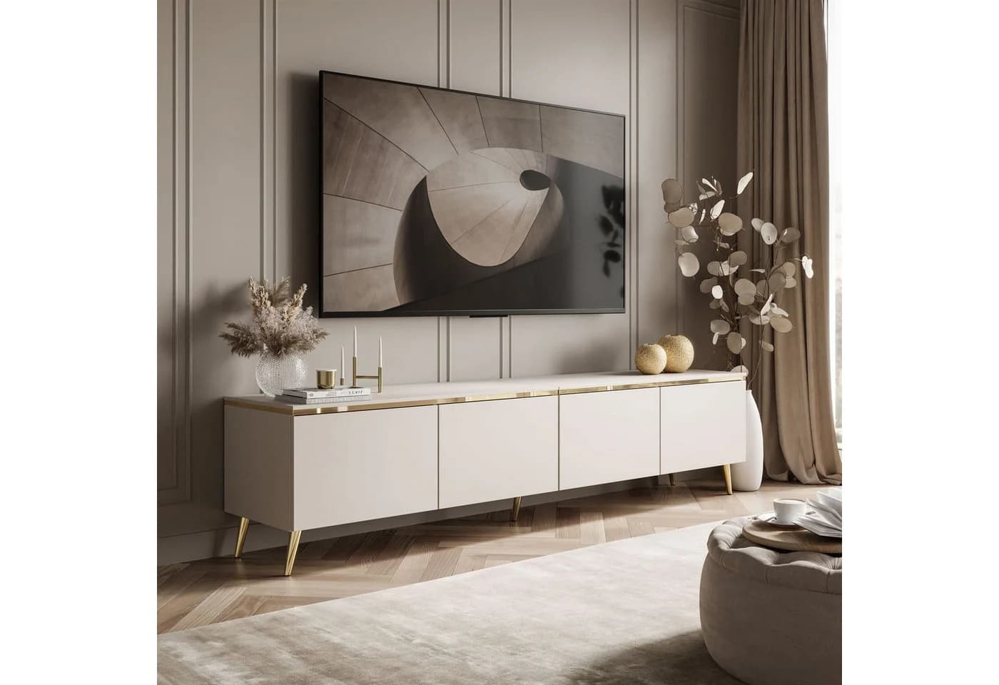 Lookway TV-Schrank CELINE Kaschmir Gold LED - Bild 3