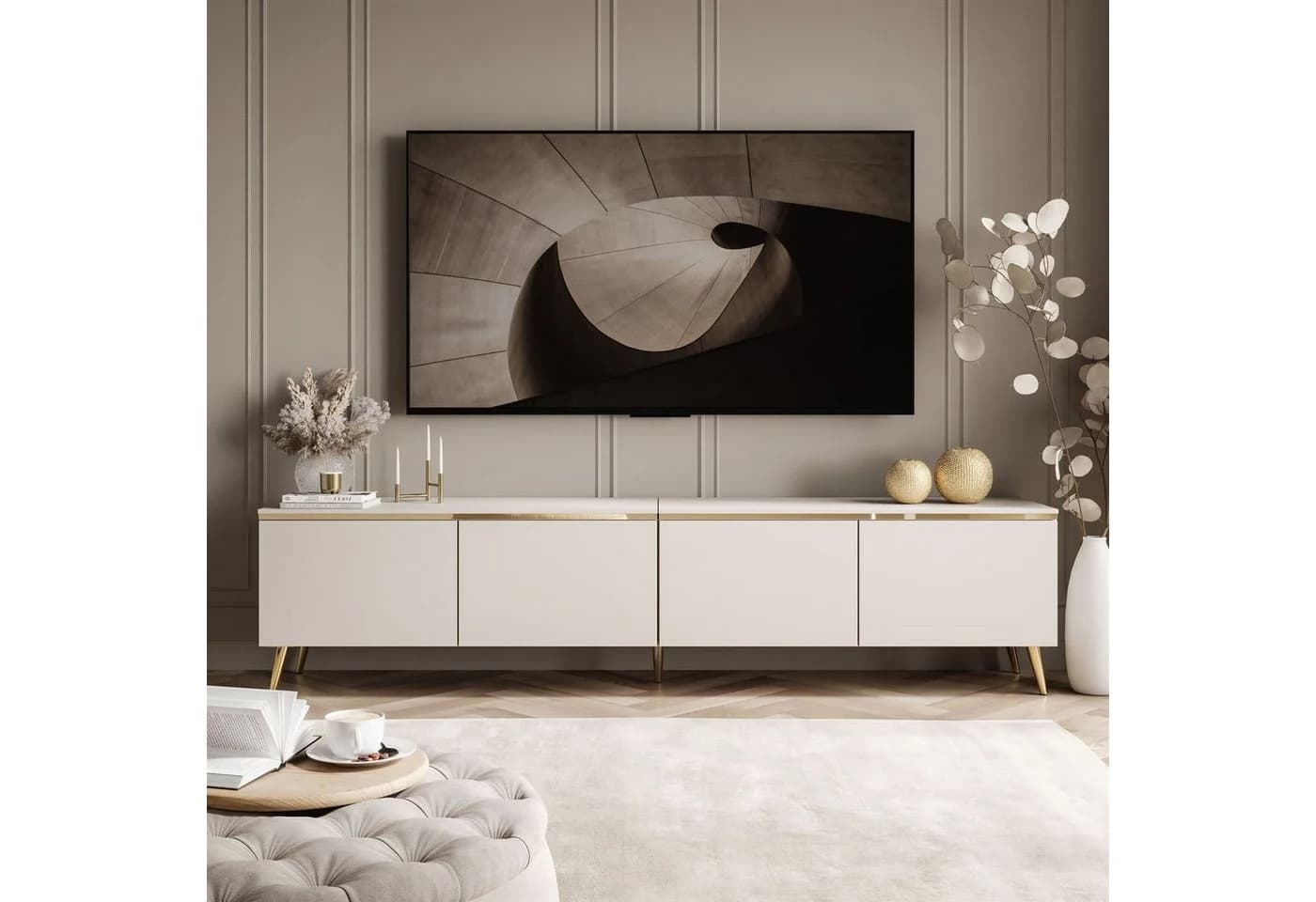Lookway TV-Schrank CELINE Kaschmir Gold LED - Bild 4