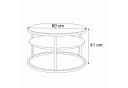 Lookway Couchtisch CIRI GLASS 60 mit weißem Gestell und Ablage Bild 5