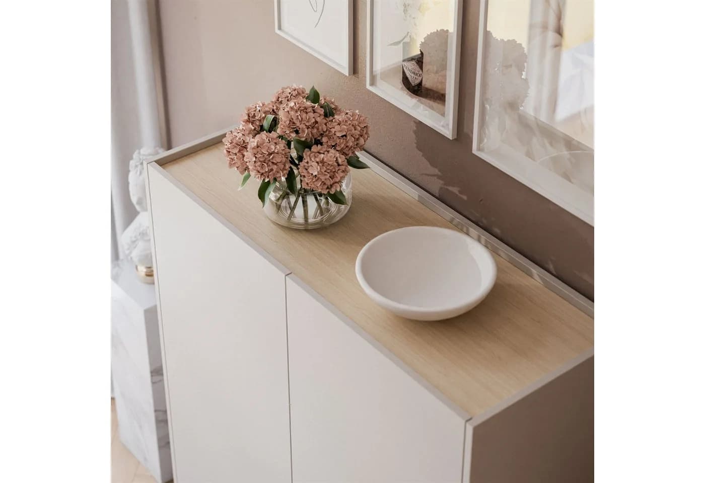 Lookway Hochkommode ESSENCE 2D Kaschmir Eiche Linea Modern - Bild 5