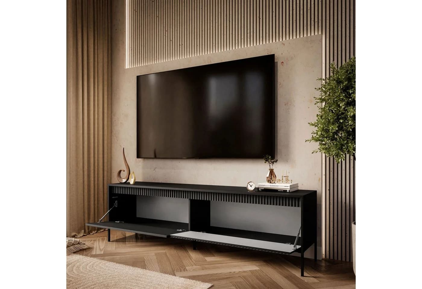 Lookway TV-Schrank YASUMI Schwarz mit Push-to-Open-System - Bild 3