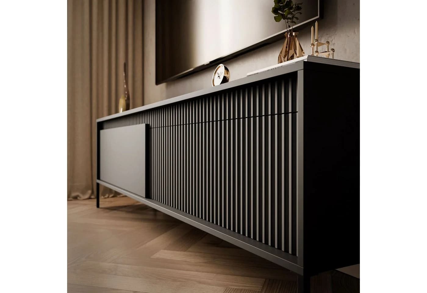 Lookway TV-Schrank YASUMI Schwarz mit Push-to-Open-System - Bild 4