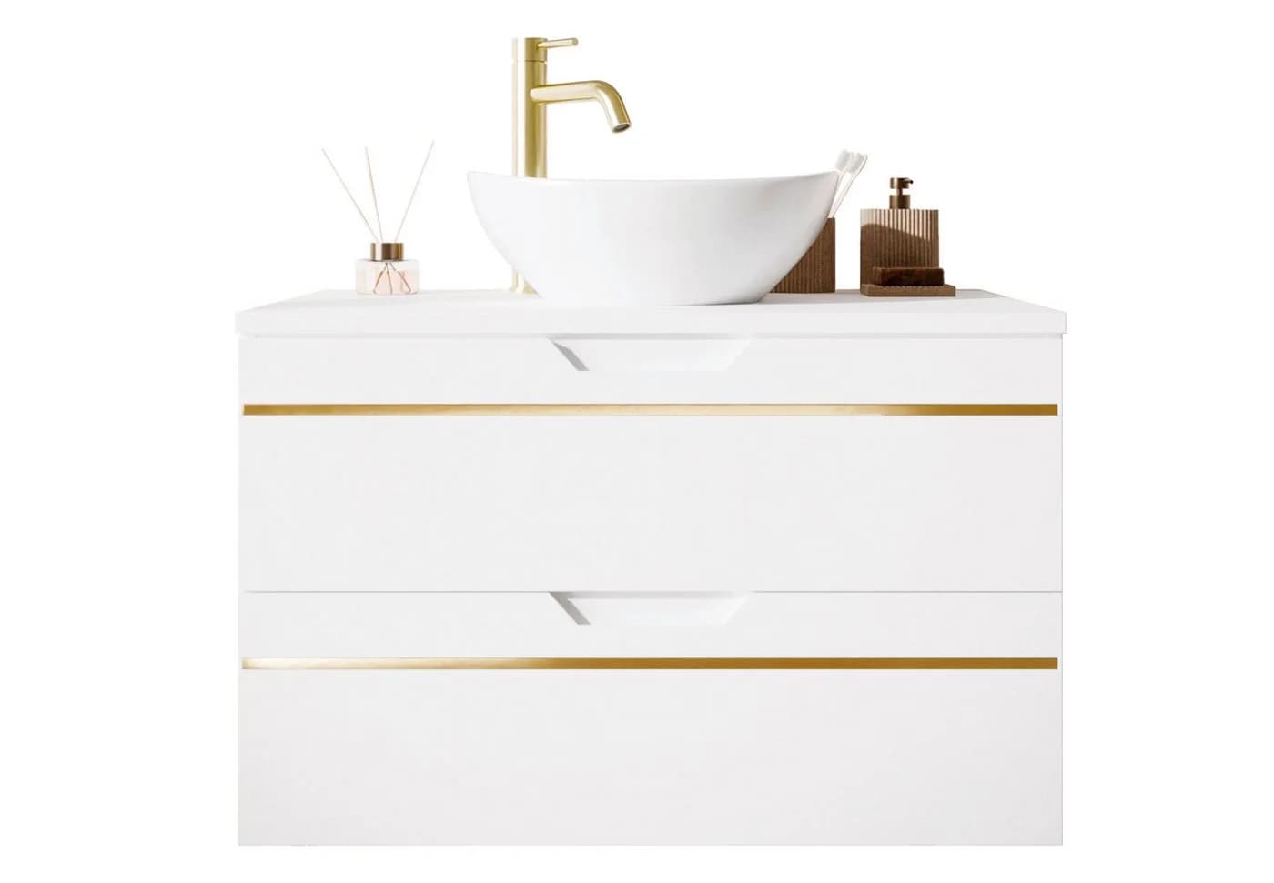 Lookway Badmöbel-Set OPIUM I 60 cm Hängeschrank Weiß matt Soft-Close - Bild 2