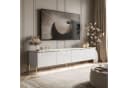 Lookway TV-Schrank CELINE GLOSS 200 Weiß Gold LED Bild 1