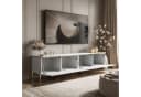 Lookway TV-Schrank CELINE GLOSS 200 Weiß Gold LED Bild 5