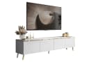 Lookway TV-Schrank CELINE GLOSS 200 Weiß Gold LED Bild 2