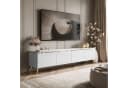 Lookway TV-Schrank CELINE GLOSS 200 Weiß Gold LED Bild 3
