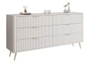 Lookway Kommode SCARLETT 6S Beige Gold Metallgriffe Bild 2