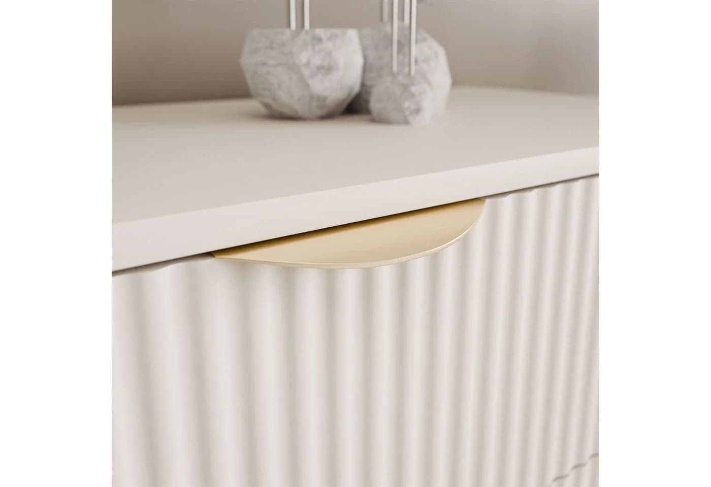 Lookway Kommode SCARLETT 6S Beige Gold Metallgriffe - Bild 5