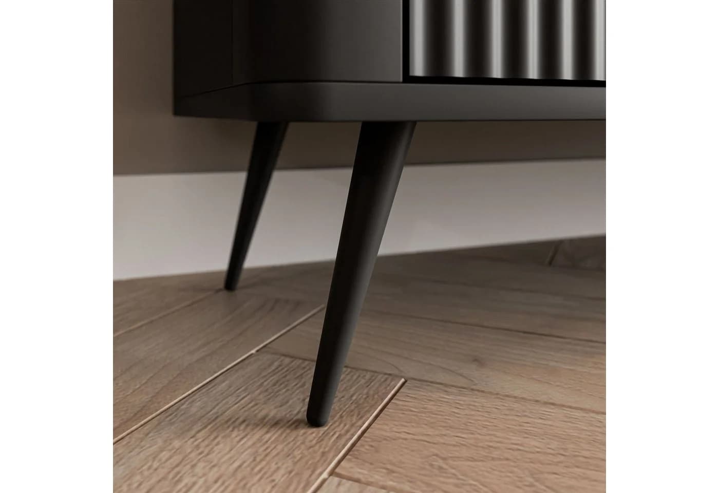 Lookway TV-Schrank SCARLETT 2D Schwarz Gold Metallbeine - Bild 5