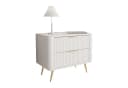 Lookway Nachttisch SCARLETT 2S Beige Gold mit Schubladen Bild 2