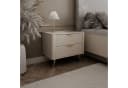 Lookway Nachttisch SCARLETT 2S Beige Gold mit Schubladen Bild 3