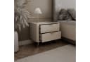 Lookway Nachttisch SCARLETT 2S Beige Gold mit Schubladen Bild 4